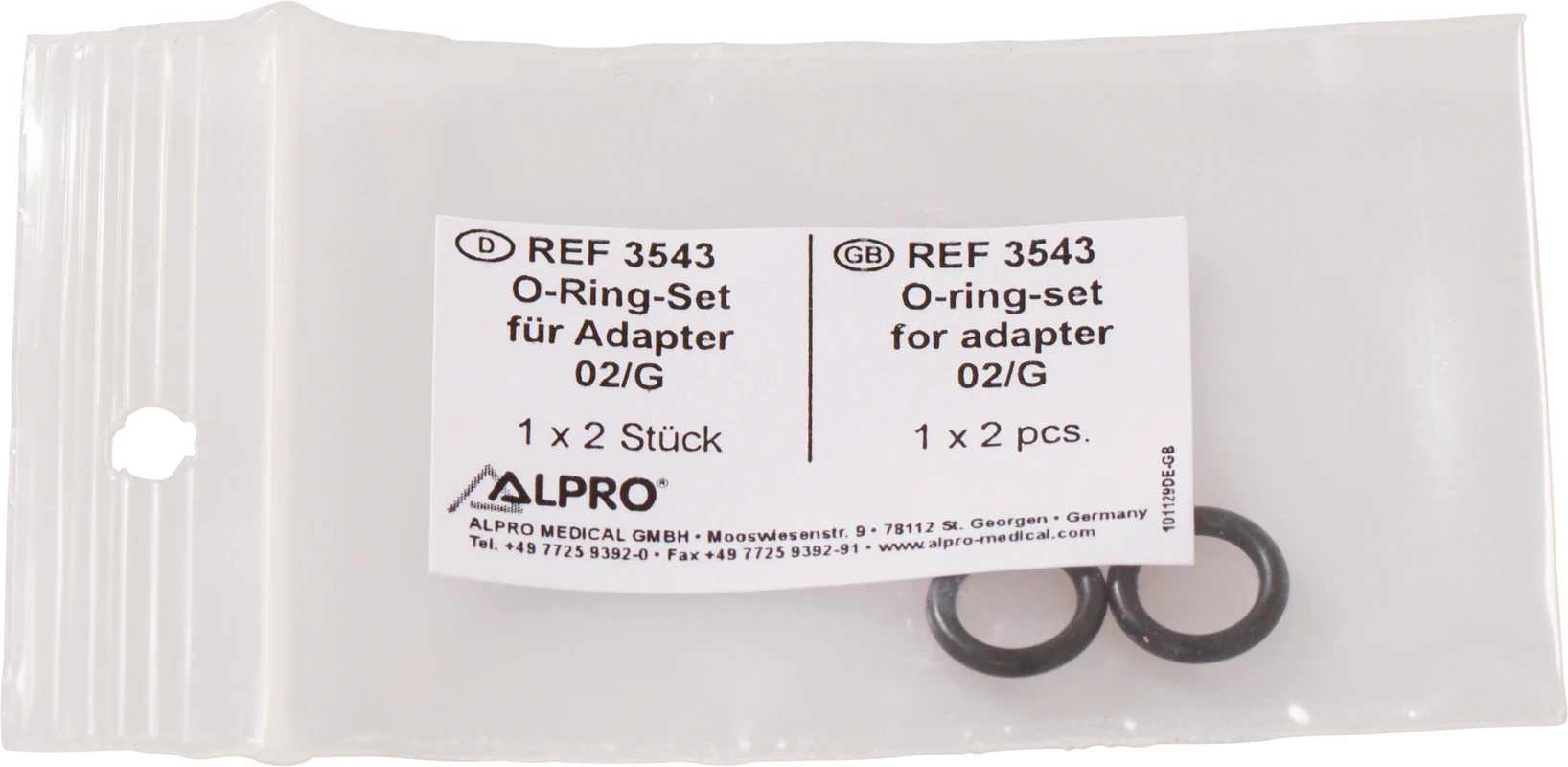 O-Ring Set 2 Stück für Adapter 02/G