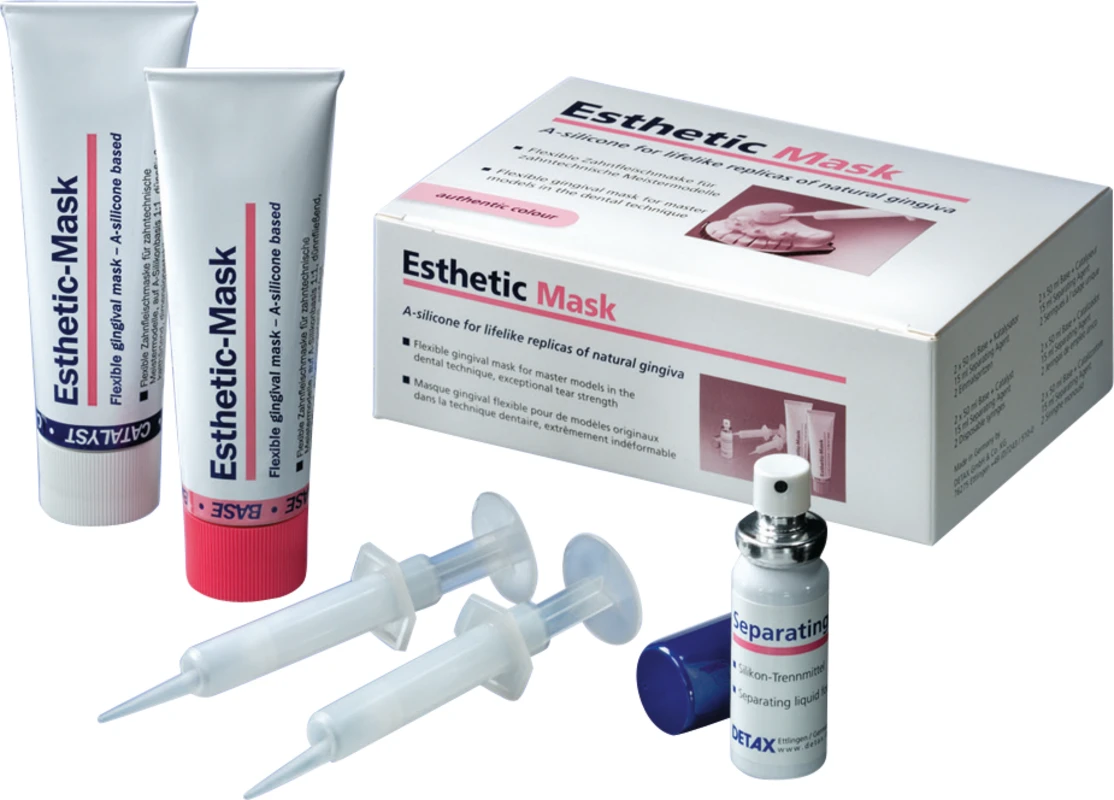 Esthetic Mask Packung 50 ml Tube Base, 50 ml Katalysator, 15 ml Pumpspray, 2 Einmalspritzen