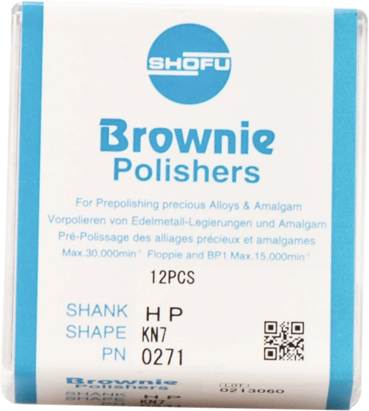 Silikonpolierer Packung 12 Stück braun, HP, Figur KN7, ISO 125