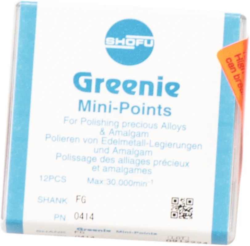 Silikonpolierer Packung 12 Stück grün, FG, Figur Minispitze, ISO 030