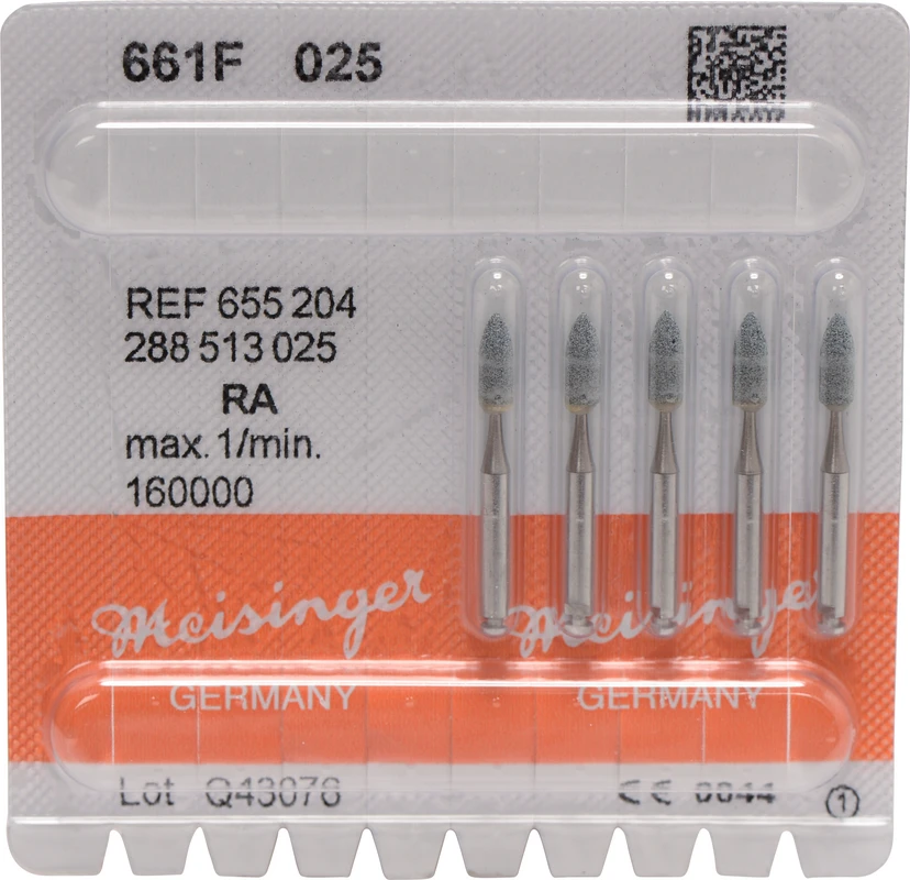 Keramische Schleifer 661 Packung 5 Stück grün fein, RA, Figur 288, 7 mm, ISO 025