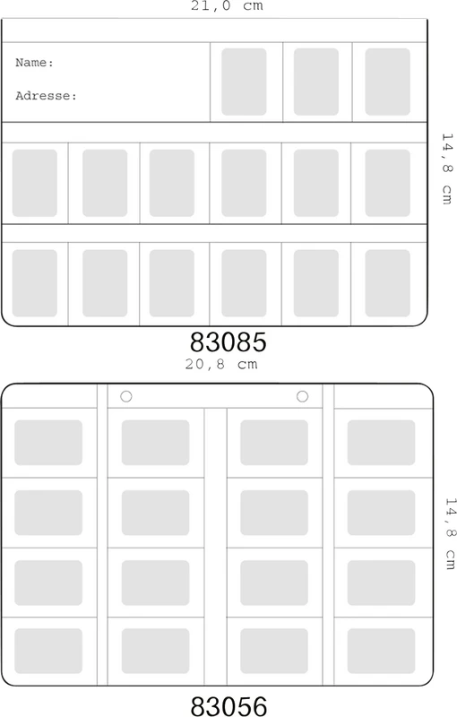 Dentalfilmtasche Packung 50 Stück Filmformat 3 x 4 cm für 16 Zahnfilme zum Abheften, ohne Datenfeld, mit Lochung, Nr. 80256