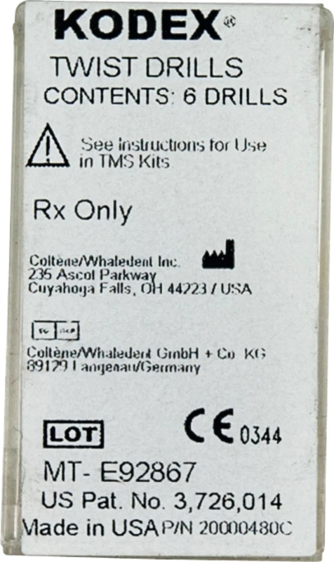 TMS® LINK Packung 6 KODEX Drills Minim/Link Plus K 92 silber