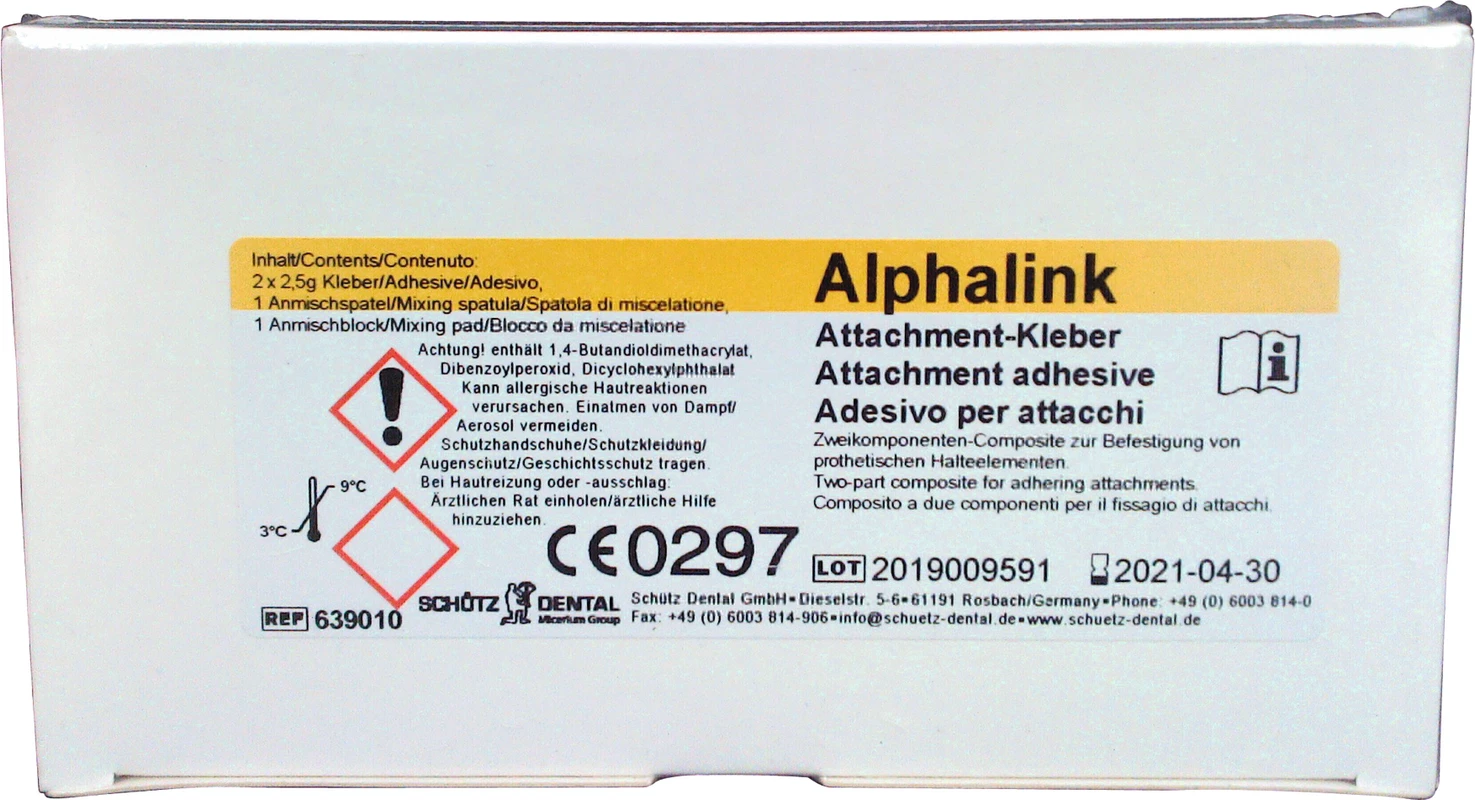 Alphalink Attachment-Kleber Packung 2 x 2,5 g (A+B