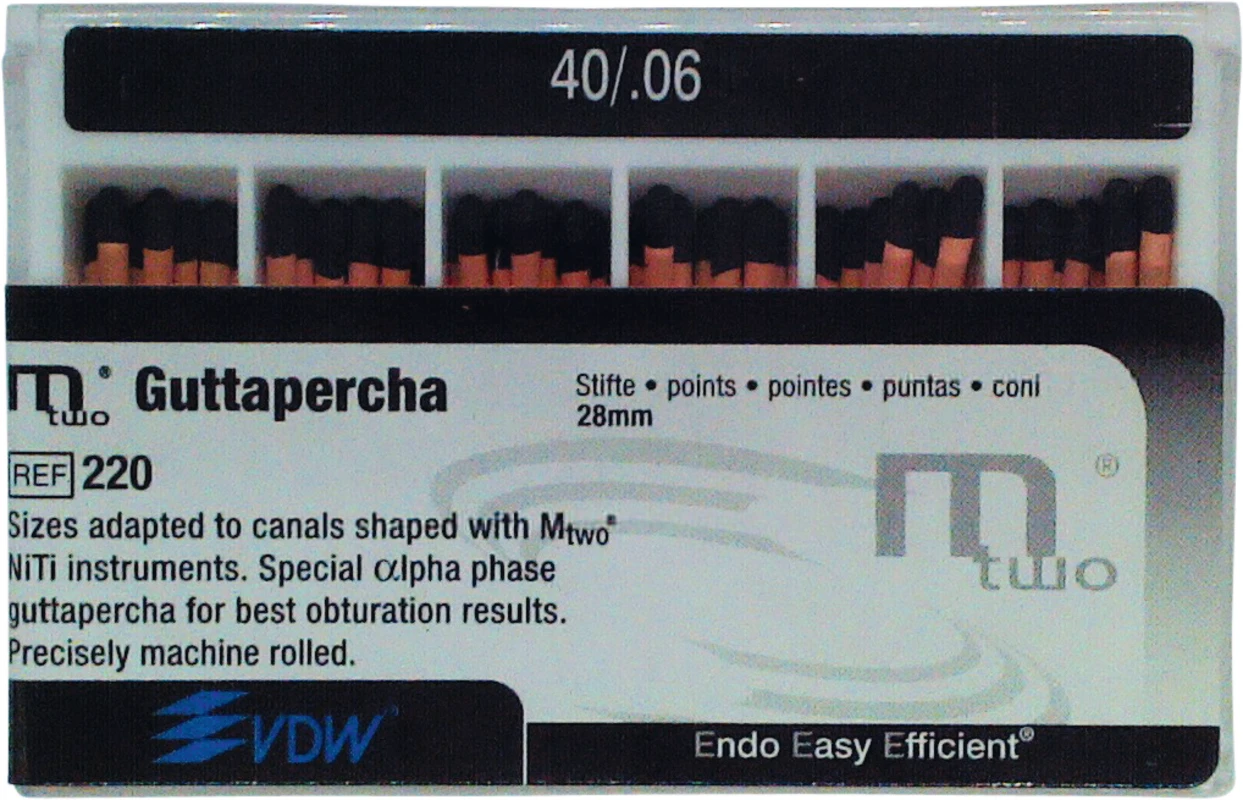 Mtwo® Guttapercha Packung 60 Stück Taper.06, ISO 040