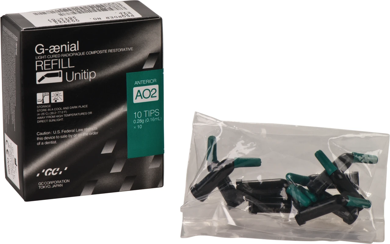 GC G-ænial® Packung 10 x 0,28 g Unitip Anterior AO2