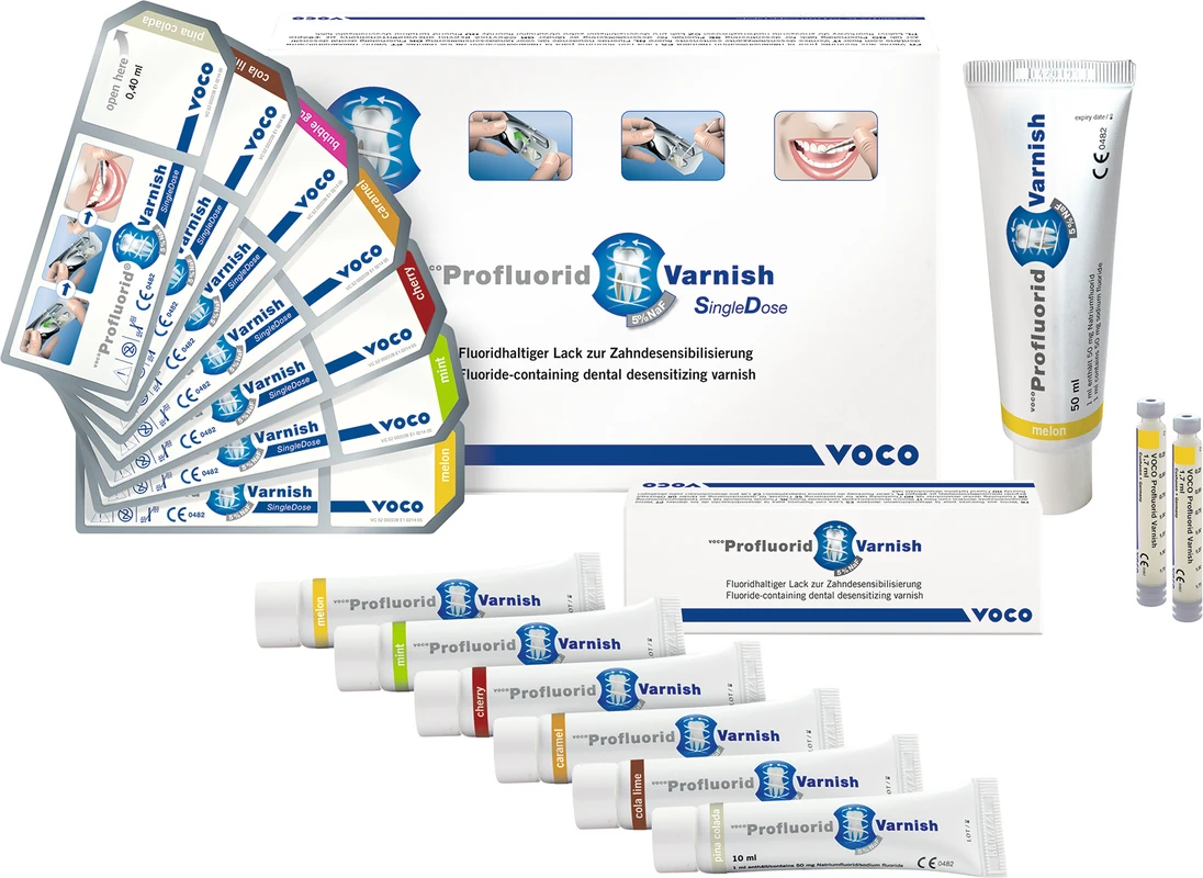 Profluorid® Varnish Packung 200 x 0,4 ml  Kirsche, Zubehör