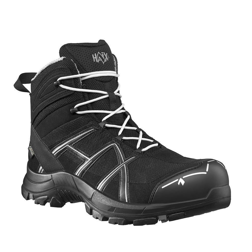 Sicherheitsschuhe HAIX BLACK EAGLE Safety 40.1 mid/black-silver, Größe UK 14.0 / EU 50