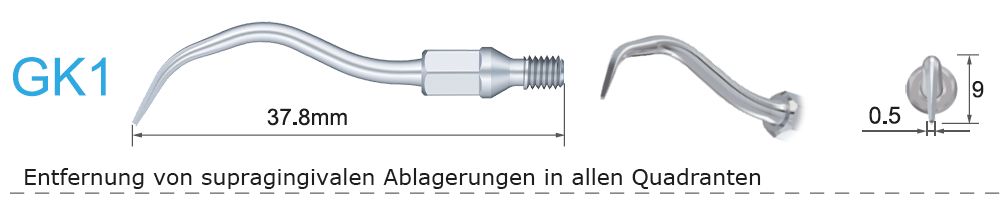 GK1 Ultraschallspitze Zahnsteinentfernung in allen Quadranten