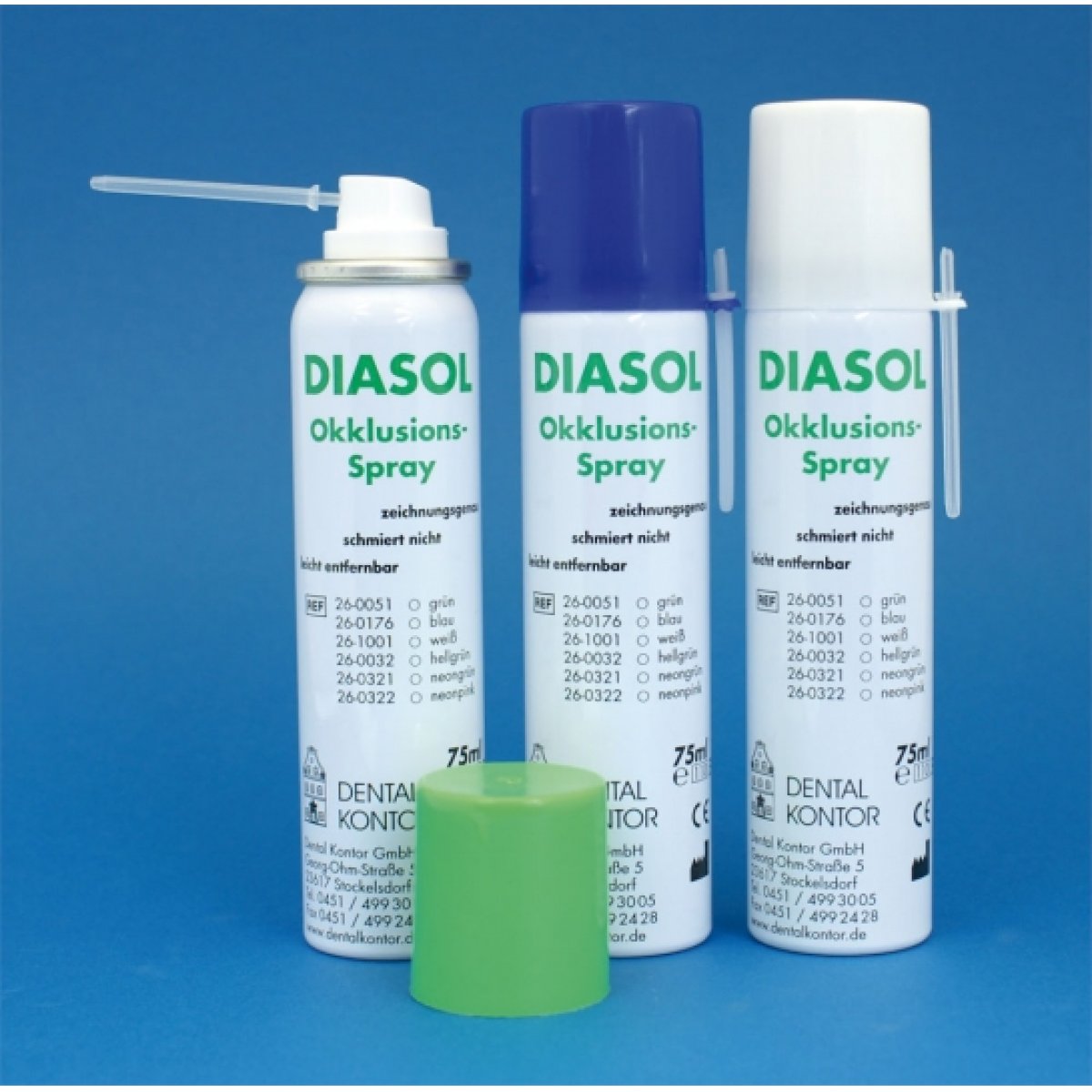 DIASOL Okklusionsspray mit Kunststoffdüse blau 75ml, 1 St. 75 ml