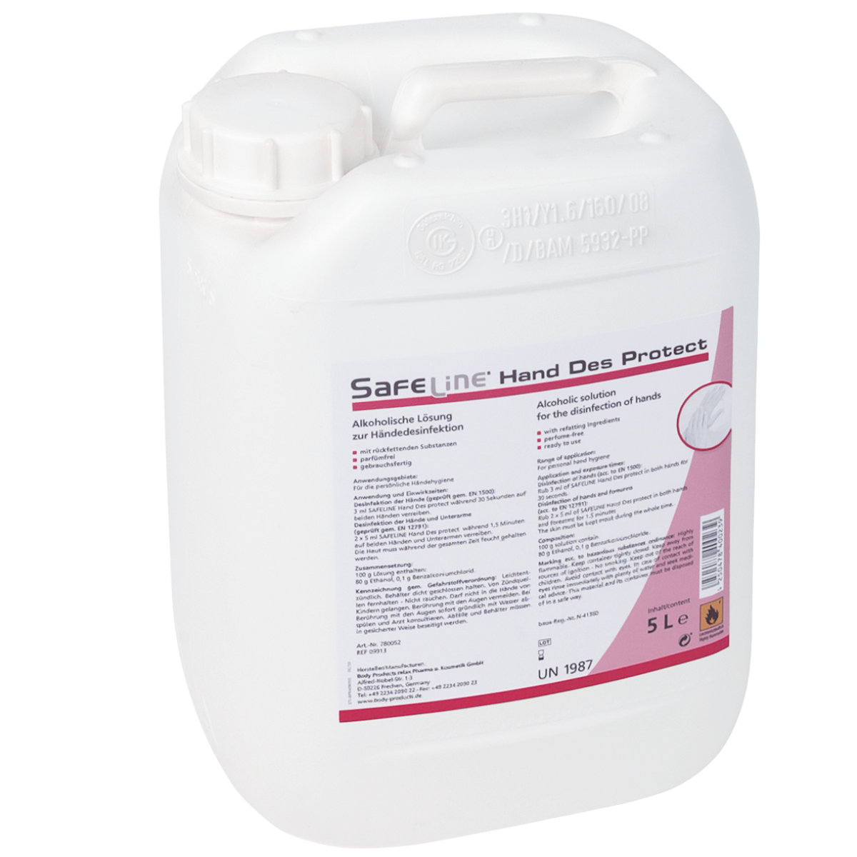 SAFELINE Hand Des Protect – Rückfettende Händedesinfektion, 5 l